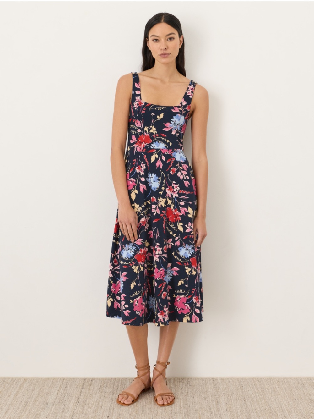 PACT Organic Fit & Flare Square Neck Dress - Small